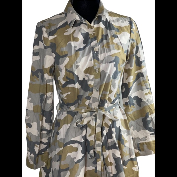 18 Centimeters Tops - Camouflage High Low button down long sleeves shirt with matching Belt